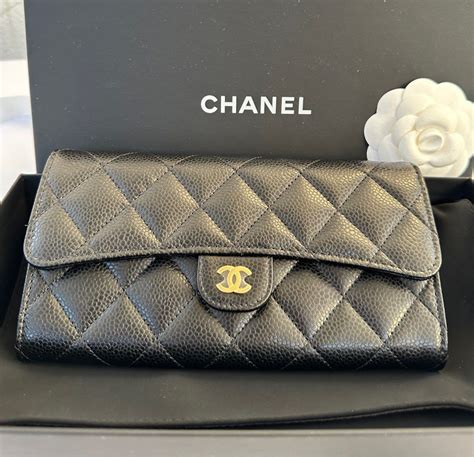 chanel classic flap long wallet|chanel classic wallet lambskin.